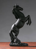NNESN Graceful Black Polyresin Horse Decorative Craft