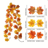 NNETM Autumn Maple Leaf Hanging Vine Garland