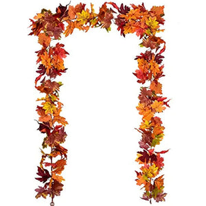 NNETM Autumn Maple Leaf Hanging Vine Garland