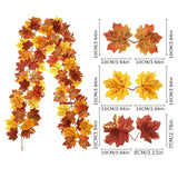 NNETM Autumn Maple Leaf Hanging Vine Garland