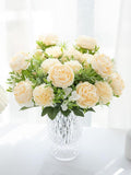NNESN Elegant Yellow Silk Hydrangea Peony: Lifelike Floral Beauty for Every Space