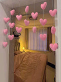 NNESN Chic Pink Heart Shaped Door Hanger with 7 Hooks - 60 cm Height- Pink
