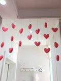 NNESN Chic Pink Heart Shaped Door Hanger with 7 Hooks - 60 cm Height- Pink