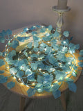 NNESN LED Lighted Simulation Grape Leaf Fence - 210CM - Blue