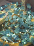 NNESN LED Lighted Simulation Grape Leaf Fence - 210CM - Blue
