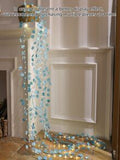 NNESN LED Lighted Simulation Grape Leaf Fence - 210CM - Blue