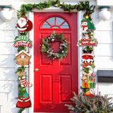 NNETM 10PCS Snowman & Socks Door Hanging Set