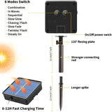 NNETM 8 Modes Solar Fairy Light String - Outdoor Waterproof Copper Wire Lights