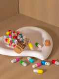 NNESN Mini Color Pill Wish Bottle - Multicolor Glass Capsule