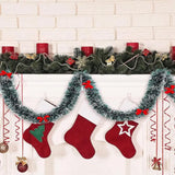 NNETM 6-Piece Christmas Decoration Set - White Edge Ribbon & Bow Tree Pendant