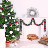 NNETM 6-Piece Christmas Decoration Set - White Edge Ribbon & Bow Tree Pendant