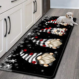 NNETM Adorable Christmas Faceless Gnome Kitchen Rug