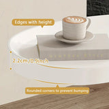 NNETM Casual White and Golden Small Coffee Table with Lightweight Design