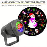 NNETM Santa Claus LED Snowflake Projection Light - 16 Patterns
