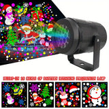 NNETM Santa Claus LED Snowflake Projection Light - 16 Patterns