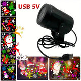 NNETM Santa Claus LED Snowflake Projection Light - 16 Patterns