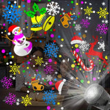 NNETM Santa Claus LED Snowflake Projection Light - 16 Patterns