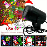 NNETM Santa Claus LED Snowflake Projection Light - 16 Patterns