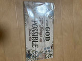 NNESN With God All Things Are Possible Wooden Hanging Wall Sign - 15x30cm