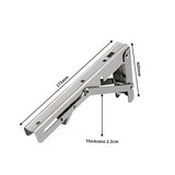 NNEIDS 2Pcs 16" Folding Table Bracket Stainless Steel Triangle 150KG Wall Shelf Bench