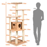NNECW Modern Cat Climbing Tree with Scratch Resistant Sisal Rope Column for Cats