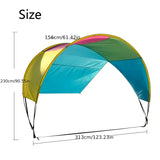 NNETM Rainbow Suncover Beach Tent - Patented Design, 10.5' x 11.5', Fits 4-6 Adults