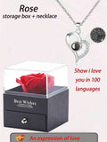 NNESN Chic Grey Rose Gift Box - Elegant Paper Floral Container