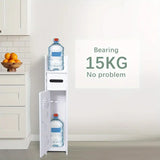 NNETM Slim PVC Waterproof Storage Cabinet - Freestanding Organizer in White