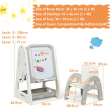 NNECW Erasable Magnetic Whiteboard with Adjustable Height