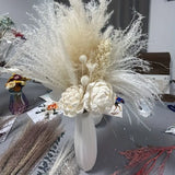 NNETM Real Touch Dried Flower Set - 50pcs Artificial Rabbit Tail Reed Set (90cm)