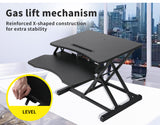 NNEIDS Standing Desk Riser Height Adjustable Sit Stand Office Shelf Standup Computer