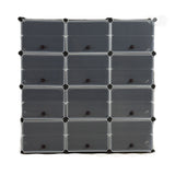 NNEIDS Cube Cabinet Shoe Storage Cabinet Organiser Shelf Stackable DIY 8 Tier 3 Column