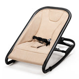 NNECW 2 in 1 Baby Rocker with 2 Adjustable Recline Positions-Beige