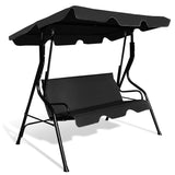 NNECW 3 Seat Outdoor Patio Swing Chair with Adjustable Canopy for Backyard/Balcony
