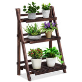 NNECW 3-Tier Foldable Plant Stand for Balcony Patio Garden Flower Shop