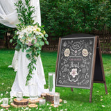 NNECW A-Frame Double-Sided Chalkboard  for Office Cafe Teaching-80 x 59 cm