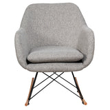 NNECW Accent Rocking Chair with Solid Steel Wood Leg for Bedroom