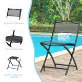 NNECW Outdoor Bistro Table Set with Round Black Tempered Glass Tabletop