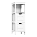 NNECW Floor Storage Cabinet with 2 Adjustable Drawers for Bathroom