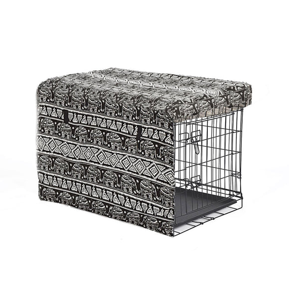 NNEIDS Pet Dog Cage Crate Metal Carrier Portable Kennel With Cover 36