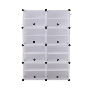 NNEIDS Cube Cabinet DIY Shoe Storage Cabinet Organiser Rack Shelf Stackable 8 Tier