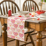 NNETM Golden Love Linen Table Runner