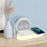 NNETM Fantasy Tropical Night Light & Wireless Charger Stand with Digital Alarm Clock