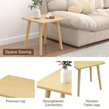 NNETM Rustic Wood Side Table - No-Tool Assembly