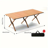 NNETM Foldable Roll Camping Table - Portable Outdoor Dining Solution
