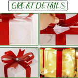 NNETM Sparkling Trio: Festive LED Christmas Gift Boxes Set