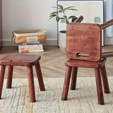 NNETM Handcrafted Walnut Photography Stool - Charming Creative Posing Prop