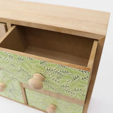 NNETM Exquisite Applique Drawer Box Storage - Wood Color