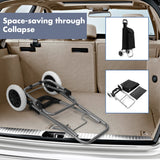 NNECW Shopping Trolley Cart with 2 Rubber Tires