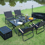 NNETM Portable Aluminum Folding Table with Carrying Bag